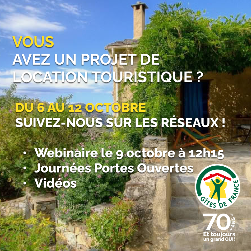 Semaine des porteurs de projets Gîtes de France® 2025