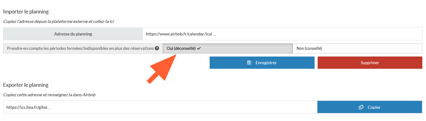 cliquer sur oui déconseillé